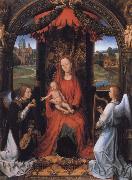 Madonna Enthroned with Child and Two Angels Hans Memling